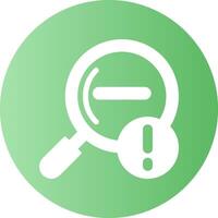 Zoom out Notification Gradient Circle Icon vector