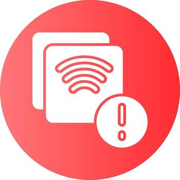 Screen mirroring Notification Gradient Circle Icon vector