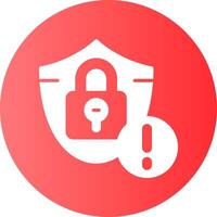 Privacy Notification Gradient Circle Icon vector