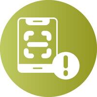 Scanner Notification Gradient Circle Icon vector