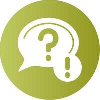 Question mark Notification Gradient Circle Icon vector