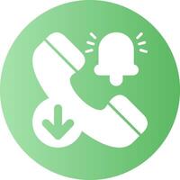 Ringing Notification Gradient Circle Icon vector