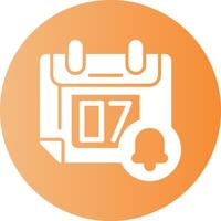 Reminder Notification Gradient Circle Icon vector
