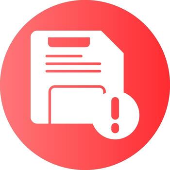 Save Notification Gradient Circle Icon vector