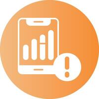 Signal strength Notification Gradient Circle Icon vector