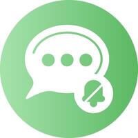 Silent mode Notification Gradient Circle Icon vector
