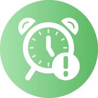 Alarm clock Notification Gradient Circle Icon vector