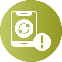 Sync Notification Gradient Circle Icon vector