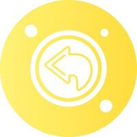 Back Button Navigation Gradient Circle Icon vector