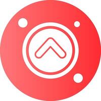 Navigation arrow up Navigation Gradient Circle Icon vector