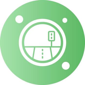 Traffic Navigation Gradient Circle Icon vector
