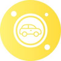 Car Navigation Gradient Circle Icon vector