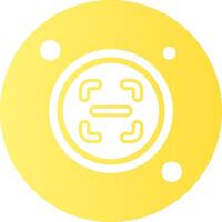 Scanner Button Navigation Gradient Circle Icon vector