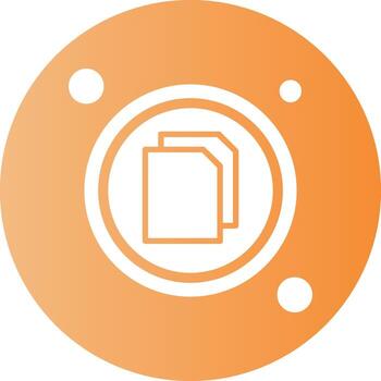 Copy Button Navigation Gradient Circle Icon vector