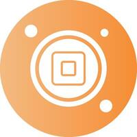 Stop Button Navigation Gradient Circle Icon vector