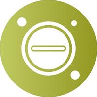 Minimize Button Navigation Gradient Circle Icon vector