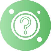 FAQ Button Navigation Gradient Circle Icon vector