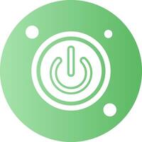 Power Button Navigation Gradient Circle Icon vector