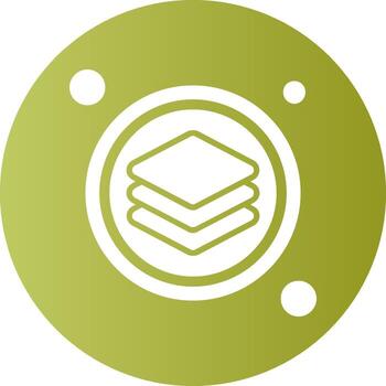 Layer Button Navigation Gradient Circle Icon vector