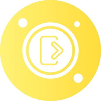 firmar fuera botón navegación degradado circulo icono vector