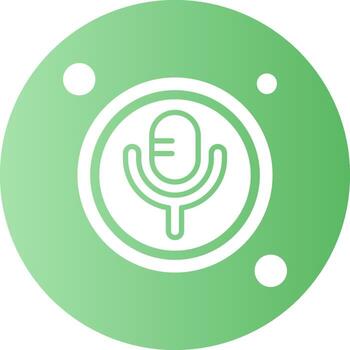 Voice Button Navigation Gradient Circle Icon vector