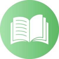 Open book Gradient Circle Icon vector
