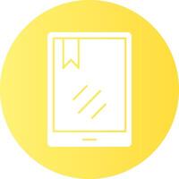 Tablet Gradient Circle Icon Design vector
