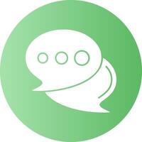 Speech bubble Gradient Circle Icon vector