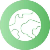World map Gradient Circle Icon vector