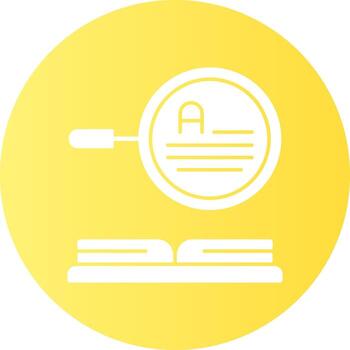 Reading comprehension char Gradient Circle Icon vector