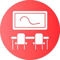 Classroom setting Gradient Circle Icon vector