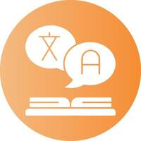 Sign language Gradient Circle Icon vector