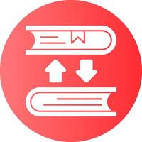 Book exchange Gradient Circle Icon vector