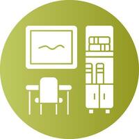 Classroom library corner Gradient Circle Icon vector