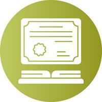 Literacy certificate Gradient Circle Icon vector