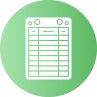 Reading log Gradient Circle Icon vector