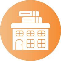 School library Gradient Circle Icon vector