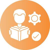 Study Skills Gradient Circle Icon vector