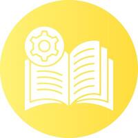 Reading skill assessment Gradient Circle Icon vector