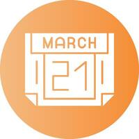 21 March Gradient Circle Icon vector