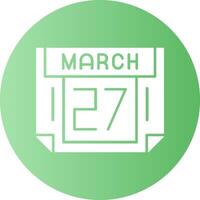27 March Gradient Circle Icon vector