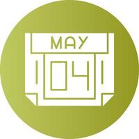 4 May Gradient Circle Icon vector