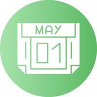 1 May Gradient Circle Icon vector