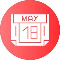 18 May Gradient Circle Icon vector