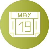 19 May Gradient Circle Icon vector