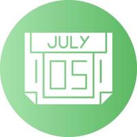 5 July Gradient Circle Icon vector