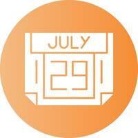 29 July Gradient Circle Icon vector