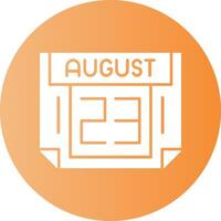 23 August Gradient Circle Icon vector