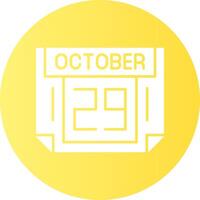 29 October Gradient Circle Icon vector