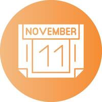 11 November Gradient Circle Icon vector